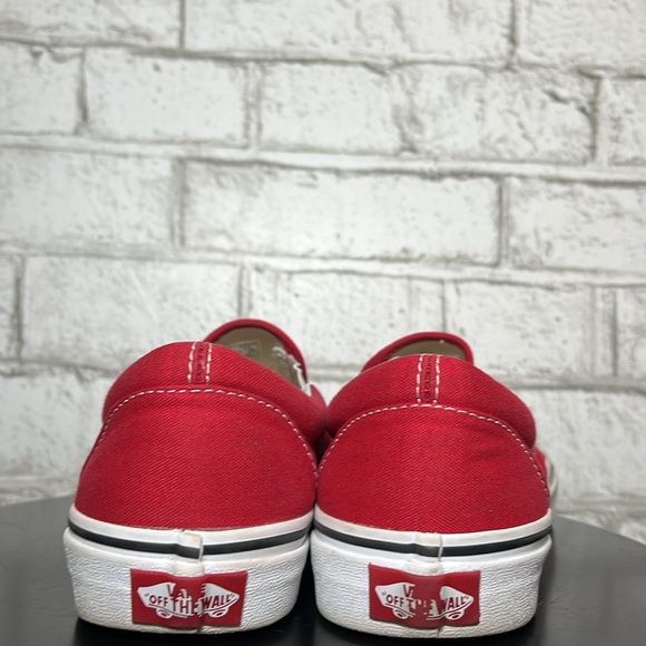 Vans Classic Slip on Drip Red black/white checkerboard - Picture 6 of 10